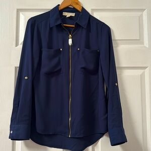 Michael Kors blouse navy blue color